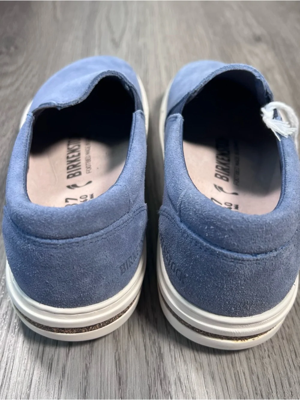 New Birkenstock Oswego Low top suede women’s sneaker shoes Blue Size 6 US /37 EU